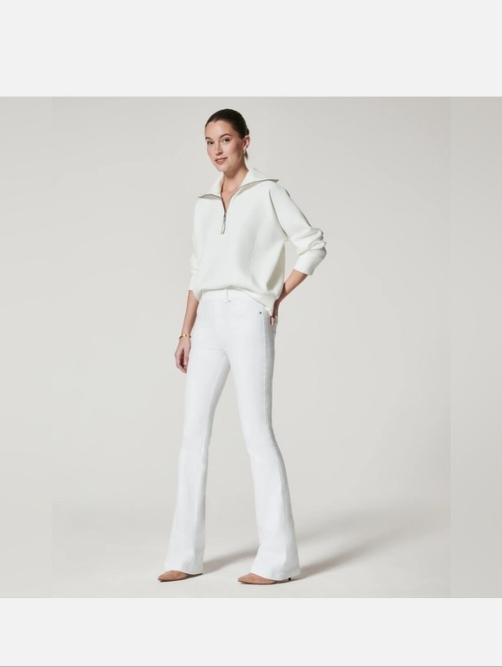 Spanx Flare White Jeans XL
